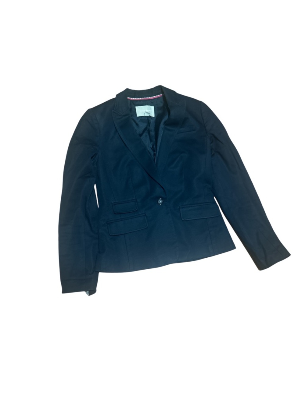 Banana Republic Navy Blue One Button Blazer Women’s Size 2 Stretch Career Jacket - Picture 2 of 10